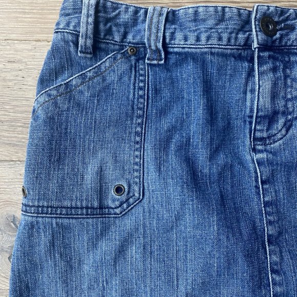 Jean Skirt Liz Claiborne Petite Size 10 Denim Skirt W/Pockets Front and Back - Picture 8 of 13